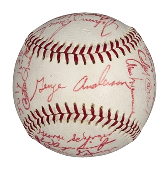 1970 RARE Three Rivers Game Stadium Opening Game Cincinnati Reds Team Signed Baseball With 21 Signatures -Historic First Game!(JSA)